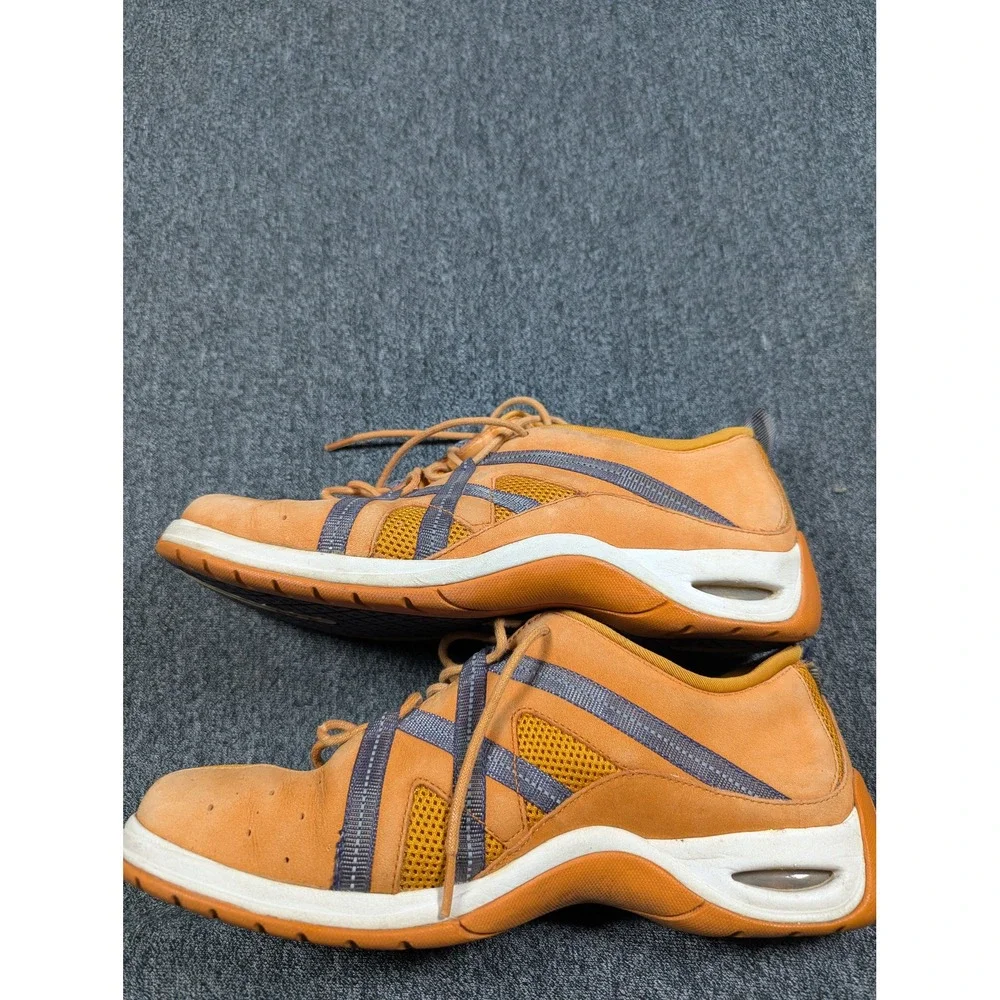 Cole Haan Nike Air Women's 7B Orange Blue Leather Mesh Sneakers Athletic Shoes
